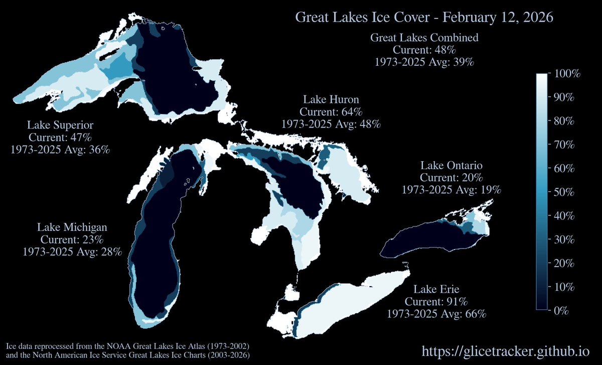 Great Lakes Ice Tracker tweet media