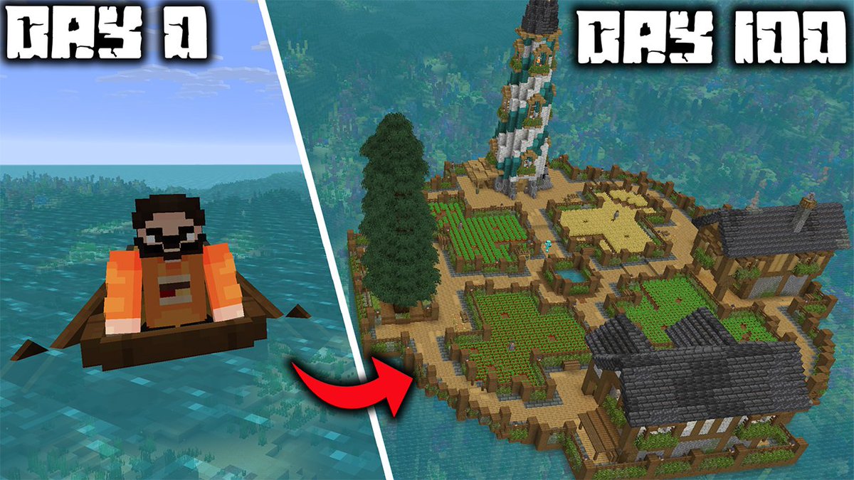 I Spent 100 Days in an INFINTE OCEAN in Minecraft!
youtu.be/PkQGDJJD1YU