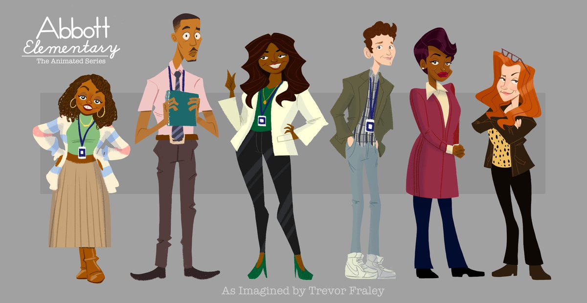 illustrevor's tweet image. What if Abbott Elementary was an animated series 🤔