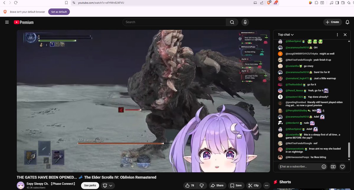 Oblivion looking a little different today.

#SleepyLIVE