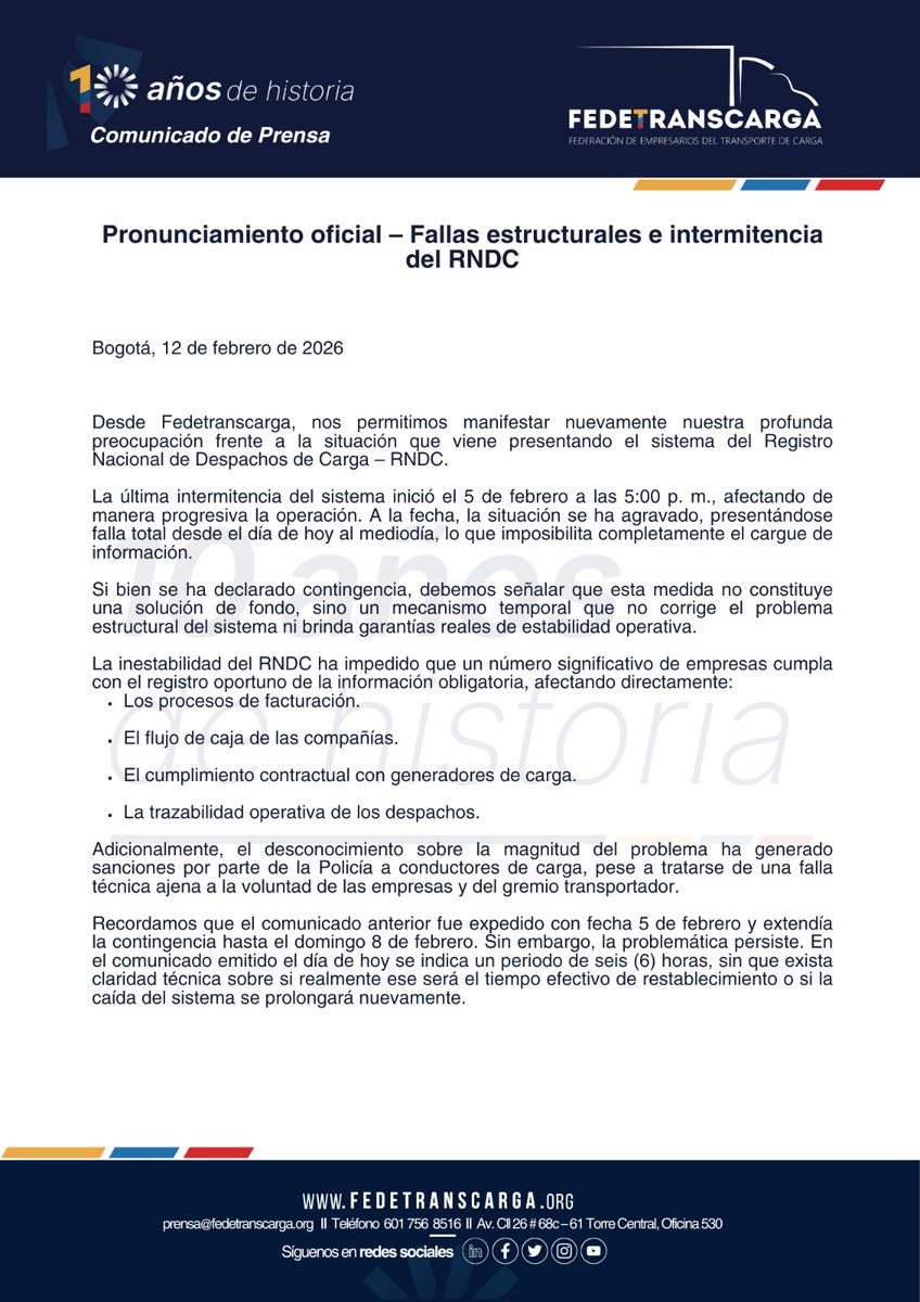 FEDETRANSCARGA tweet media