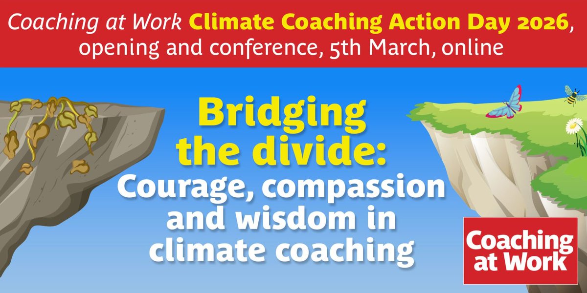This year #climatecoachingactionday is being held on the 5th March. Interested? There is a free virtual #conference, Bridging the divide: Courage  compassion &amp; wisdom in climate coaching. Visit the website for more details: climatecoachingactionday.info #climatecoaching #climatecrisis