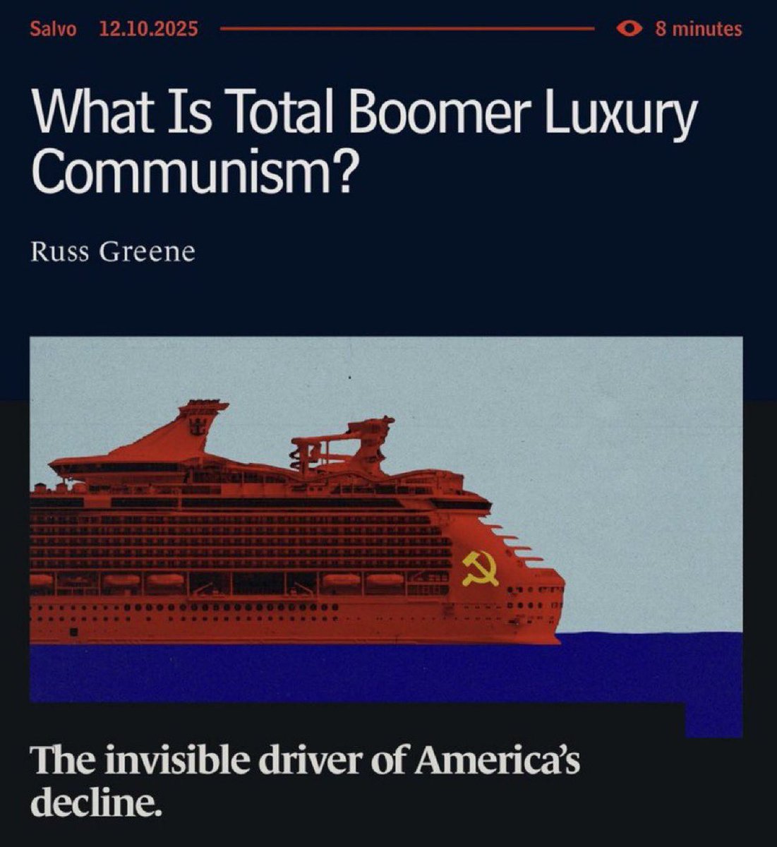 the Republican Party has just become communism for boomers paid for by everyone under the age of 60