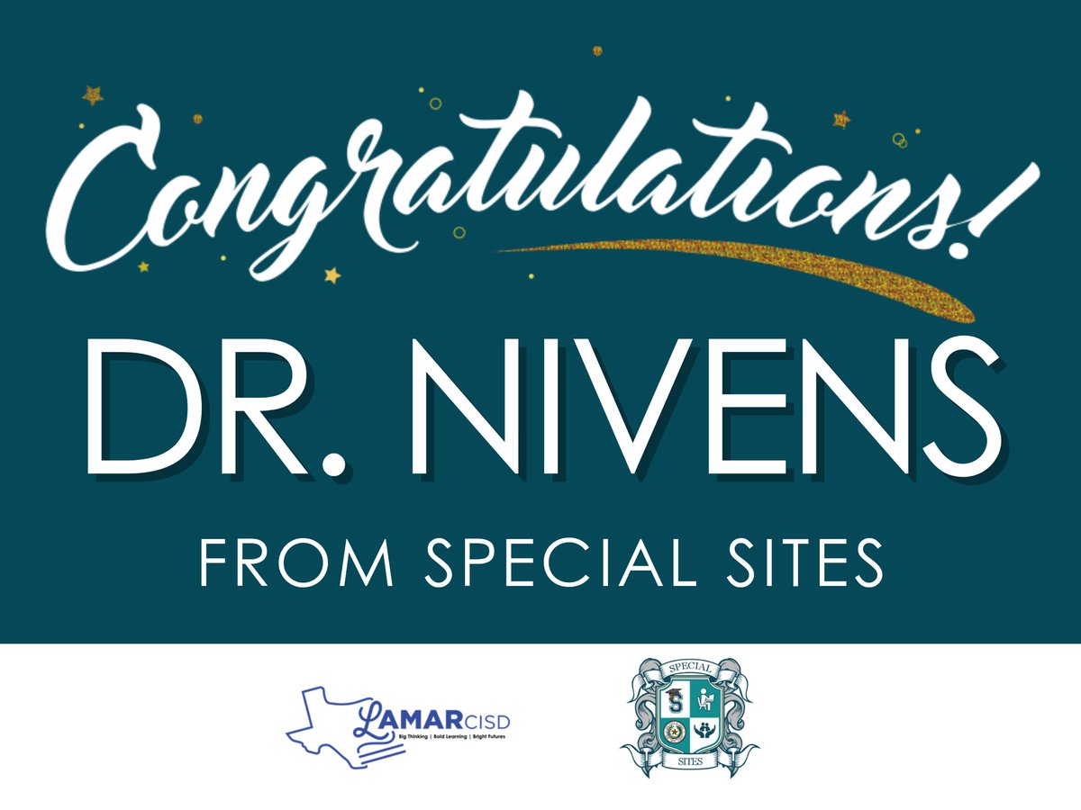 TheWBChannel's tweet photo. Wishing our wonderful Superintendent @Dr_RNivens the best of luck as one of the four National Superintendent of the Year Finalists! #CongratsDrNivens #WeAreLamarCISD #TexasTakeover #MySuperintendent https://t.co/MUCVThoakF