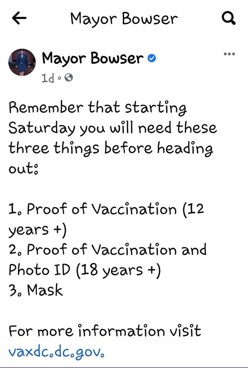 RealFletch17's tweet photo. 🚨🚨🚨🚨
UH OH
Say it isn’t so!!!
Mayor Bowser 
Said whaaaaaaaaaaat?
Man this showing ID thing 
Seems to be popping up
Everywhere…….. https://t.co/in0G0rbWLB