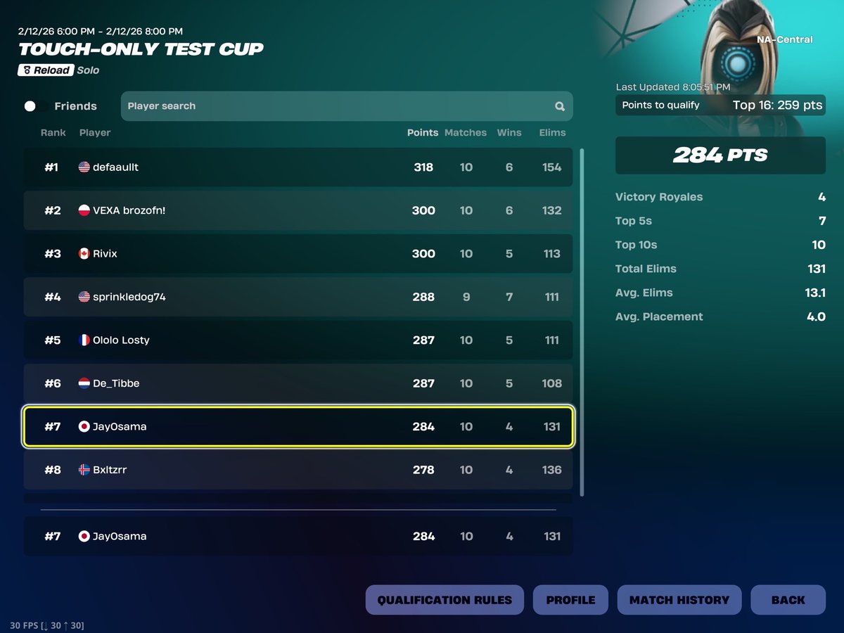 7th Touch Only Test Cup Reload Zero Build (+$100)