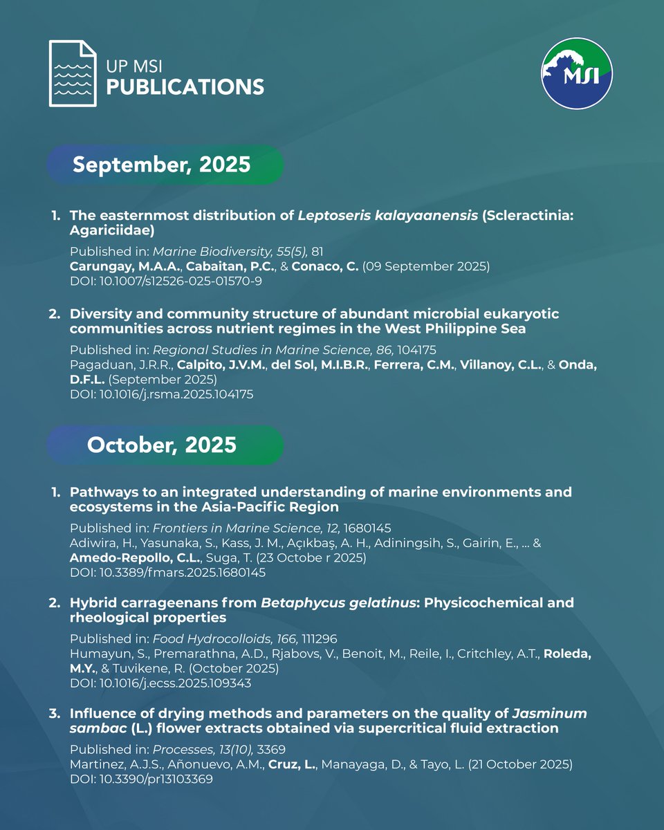 UP Marine Science Institute tweet media