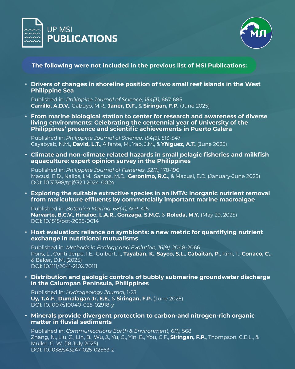 UP Marine Science Institute tweet media
