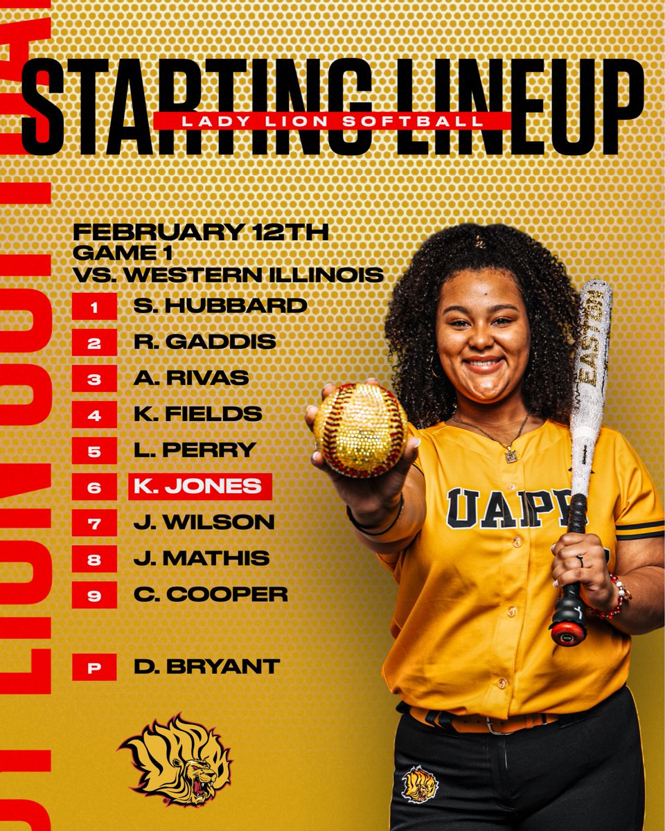 UAPBLionsSB's tweet photo. Game 1 🦁🥎 https://t.co/cdyafpq0ES