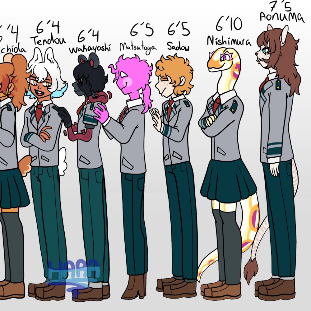 FeralFailure's tweet photo. University class C the third hero course Line up!  Just a silly bnha au where it's a university and the plot takes all 3 years of study instead of 1 school year! Tanaka is the main character in this AU! #bnha #bokonoheroacadamia #bnhaoc #oc #originalchacter https://t.co/Etg87wdbG0