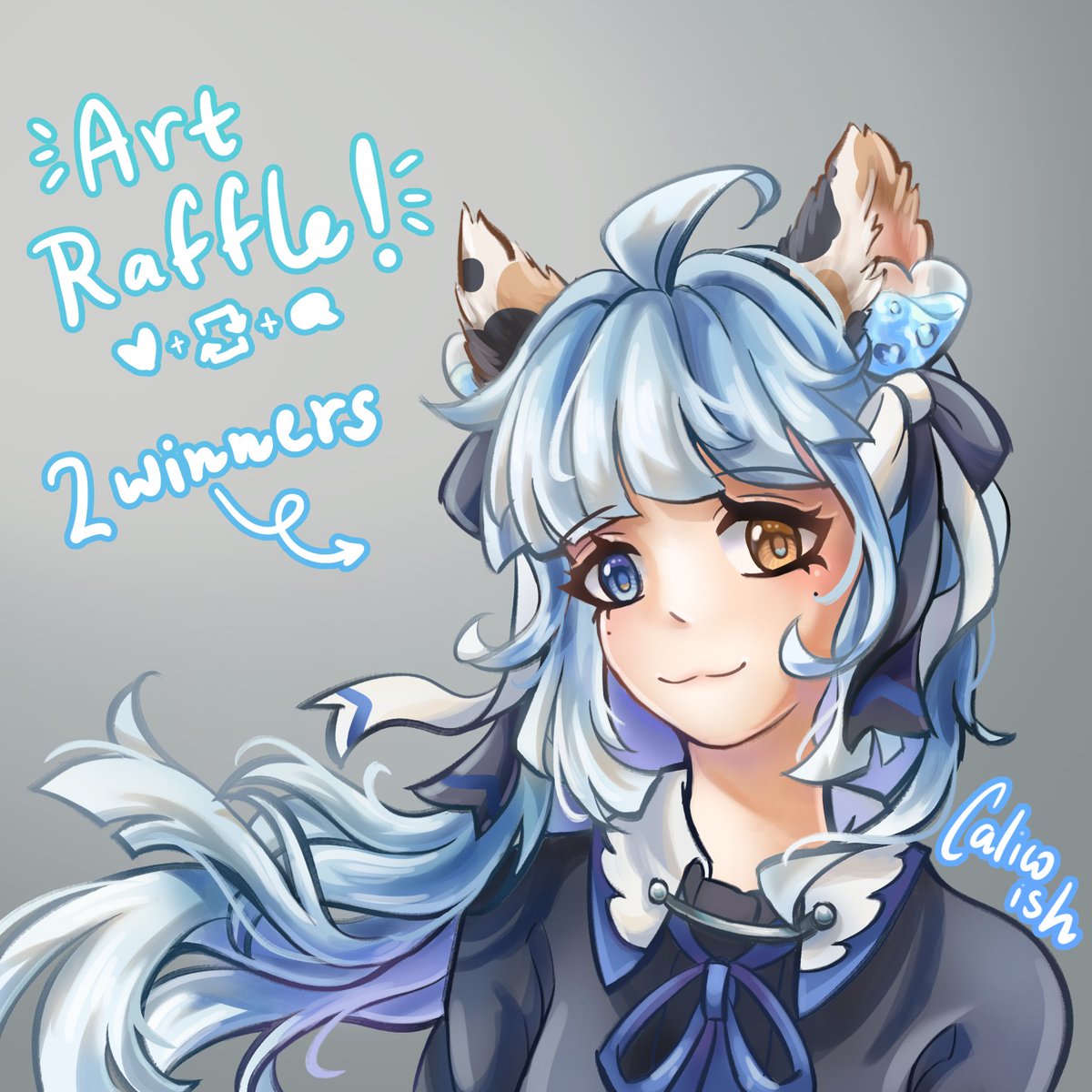Hello !! To celebrate 300 followers I'm holding an art raffle !!

💙 2 winners will receive a full-render headshot
🩵 to enter: like, retweet, and comment your character
🤍 ends February 17
#artraffle #artmoots