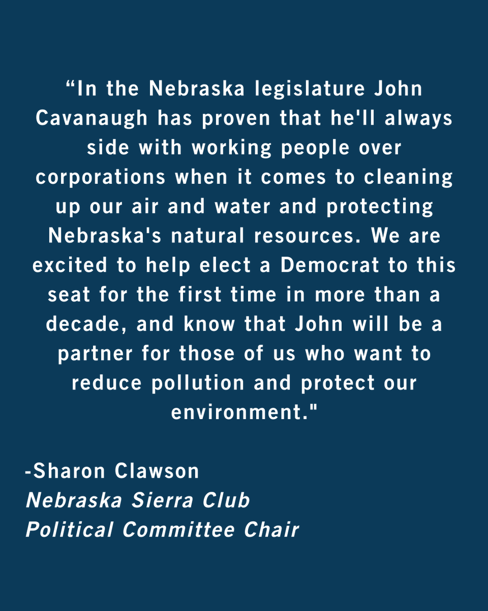 I'm honored to have the support of the <a href="/SierraClub/">Sierra Club</a> as we work to flip this seat blue.