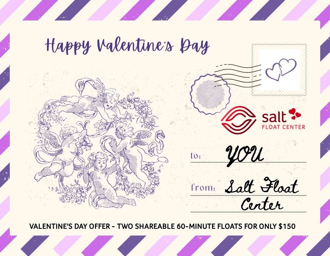 saltfloatcenter's tweet photo. VALENTINE'S DAY GIFT CARD PACKAGE! (2) SHAREABLE 60-FLOATS FOR only $150!
💜❤️💜❤️💜
Make it a float date this year. This offer can be purchased up until February 15th, but appointments can be booked anytime for a full year. Stock up on discounted float dates. GIFT CARDS AVAILABLE!
💜❤️💜❤️💜
If you are looking for that perfect "I love and appreciate you gift" grab a gift card of weightless bliss for your Valentine! A Valentine's Day gift truly worthy of a kiss!