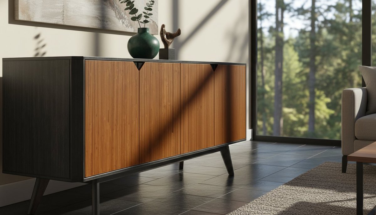 Great design should work hard—and look good doing it. Sonoma blends bold finishes with versatile storage, soft-close doors, and solid bamboo craftsmanship. Sustainable materials, thoughtful details, and modern design.

#livegreenington #sustainablefurniture #ecoluxury #dining