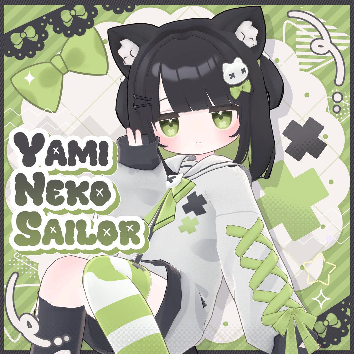 RimeoShop's tweet photo. 💚RTイベント💚
RT&amp;Followした3名様に、YamiNeko Sailorをプレゼント致します！(~02/15まで)

💚発売記念セール💚
800円->690円(02/14~02/21)

【MameFriends】YamiNeko Sailor【MA対応】を02/14から販売予定です！ https://t.co/3saDteW6qP