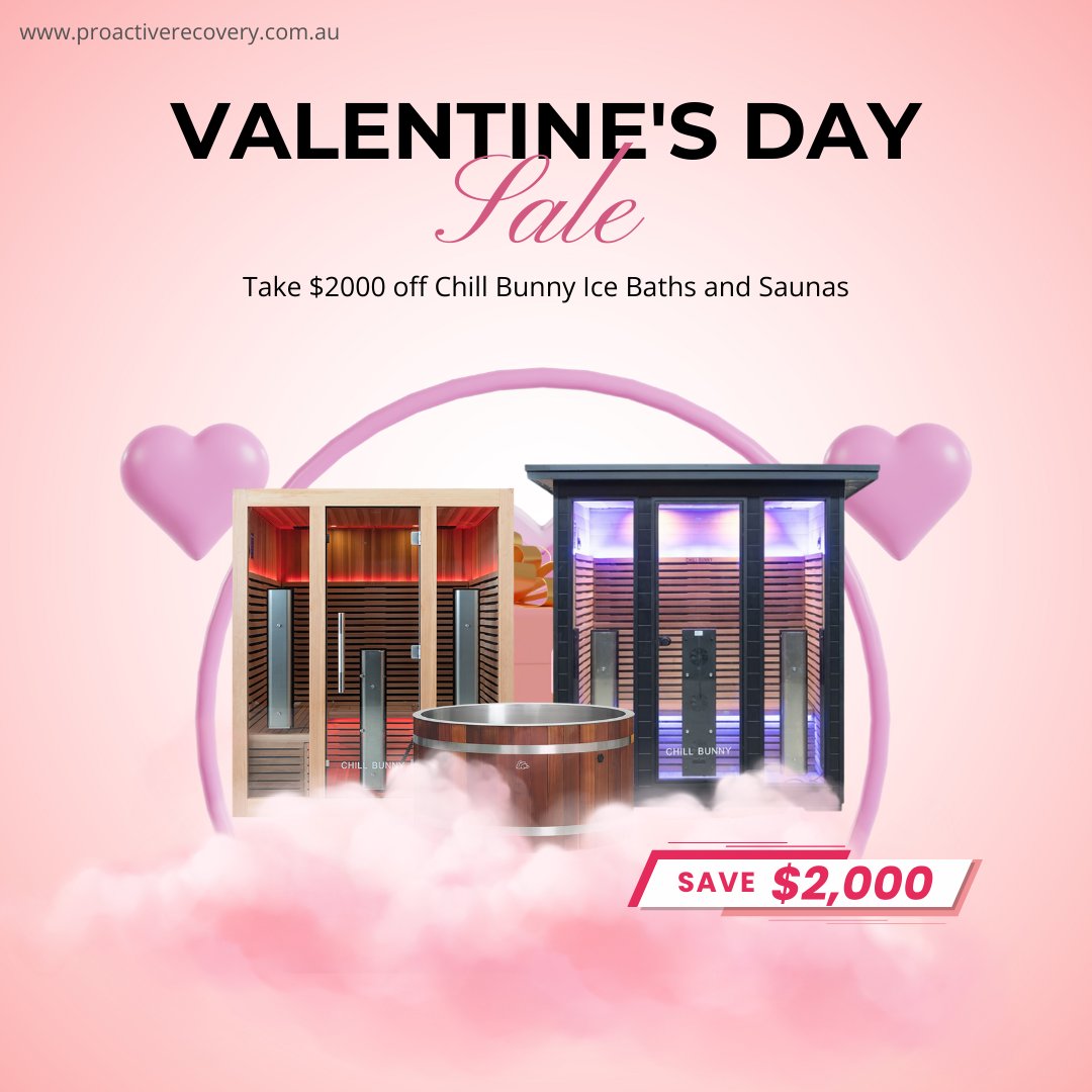 Proactive_Recov's tweet photo. ❤️ Skip the temporary gifts this Valentine’s Day.

Invest in something that lasts.

Get $2,000 OFF Chill Bunny infrared saunas, cedar ice baths &amp; contrast therapy combos to build your at-home recovery sanctuary.

Limited time. Shop now.

#ProactiveRecovery #ValentinesDaySale https://t.co/eVaDnyLFKu