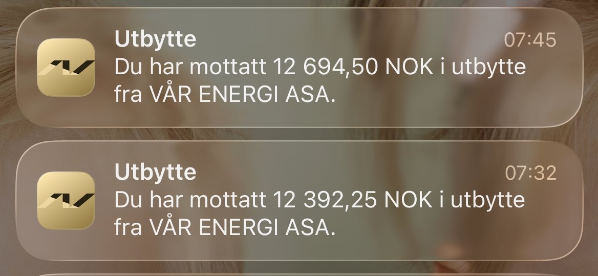 Det renner inn med penger fra det sorte gull 🤩🤩

#utbytte
#fintwit