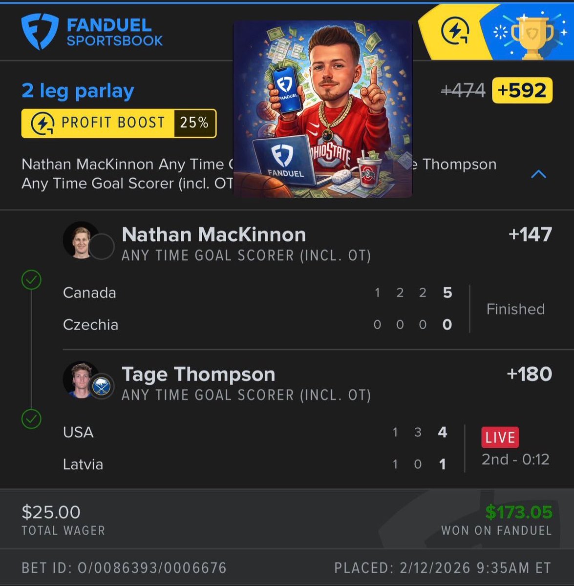 KelsBets192018's tweet photo. BANG ANOTHER ONE 🌟

MY FREE DISCORD CASHES DAILY. Another Olympic Hockey cash coming after the USA game concludes 🫡🫡🫡

NBA Main Play posted in my channel, my discord is FREE. Comment or DM me for the link 🗣️🗣️🗣️🗣️🗣️

Yesterday we banged a +1032 NBA play so don’t miss out 🗣️‼️ https://t.co/ujZW6wyu8R