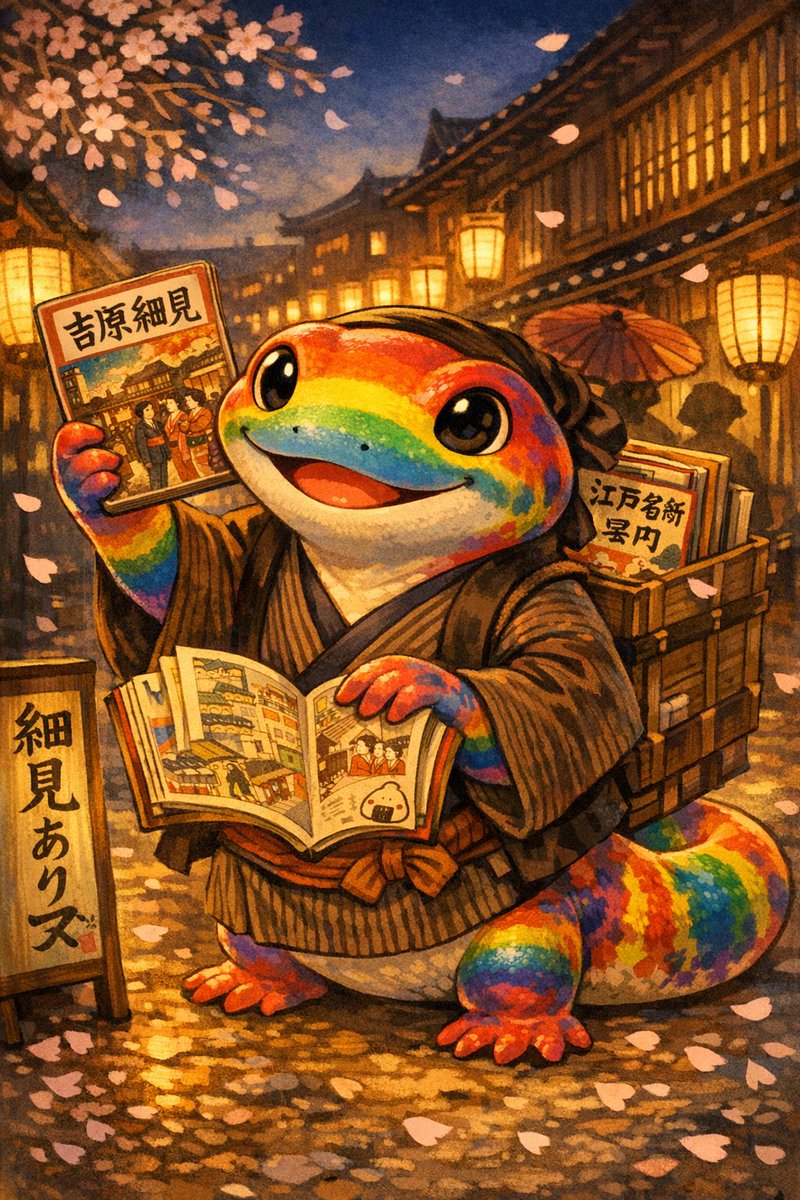 ショウワル・7色オオサンショウウオ 【サステナブルアート作家