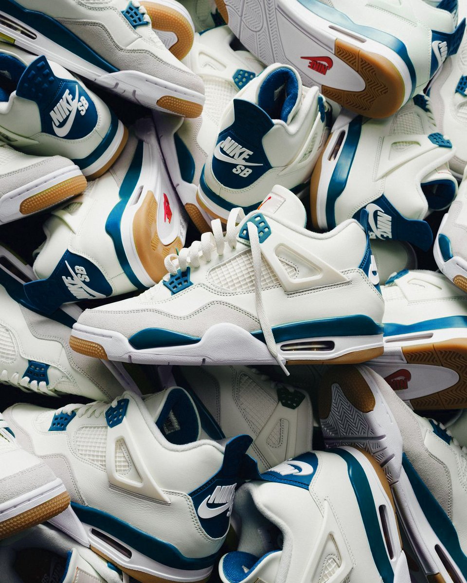JustFreshKicks's tweet photo. Nike SB x Air Jordan 4 "Navy" Restocking for All-Star Weekend! 🌊

Details: https://t.co/YnOlbQvmjH https://t.co/mX09iif04W