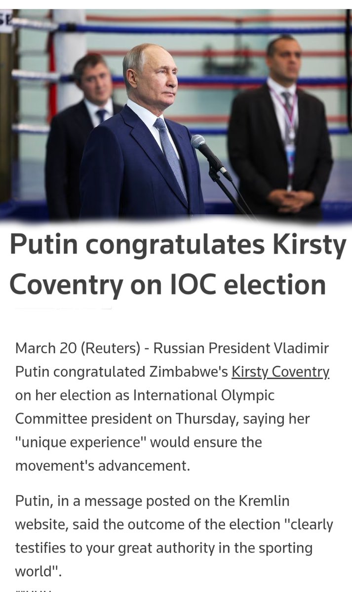 Shock horror!

She's a russian asset and Putin is VERY happy with her work kicking out a Ukrainian athlete.