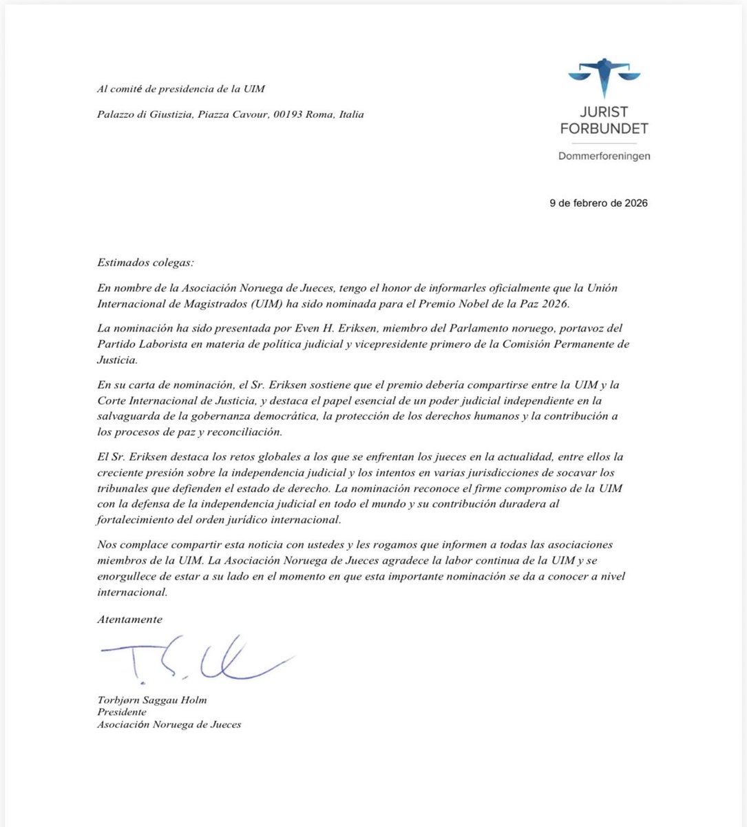 ApmVasco's tweet photo. La UIM, de la que forma parte la APM, ha sido nominada al Premio Nobel de la Paz 2026 ⤵️ https://t.co/vNgwZnkNhq