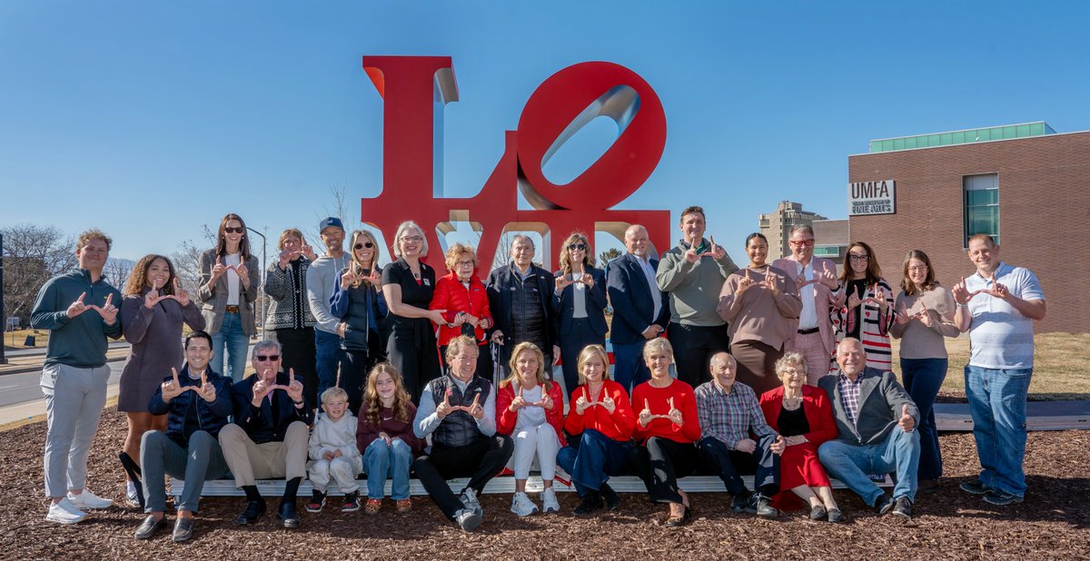 MillerFamilyFdn's tweet photo. Last Saturday, Robert Indiana’s iconic “LOVE” sculpture was unveiled at the Utah Museum of Fine Arts. The piece was brought to our community with support from various donors, including the Miller Family Foundation.

We’re proud to help expand access to arts and culture. https://t.co/grShINf7Hd