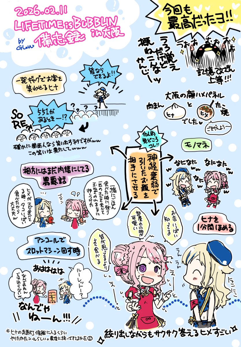 HIMEHINA ASIA Tour 2026『LIFETIME is BUBBLIN』in Osaka レポ🫧🫧
「なんでやねーん！」最高でした🥕🥕

（うろ覚えｺﾞﾒﾝﾅｻｲ💦）

#ヒメヒナアジアツアー大阪
#ヒメヒナアート