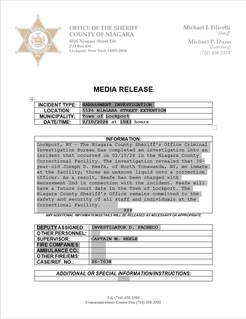 Niagara Sheriff tweet media