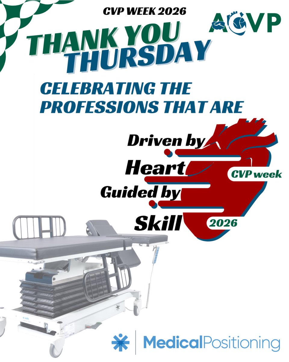 EchoBed's tweet photo. THANK YOU Thursday | Cardiovascular Professionals’ Appreciation Week 💙 From all of us at #MedicalPositioning we want to take a moment to recognize the incredible cardiovascular professionals who make a difference every single day. 
@AllianceCVPros ♥️ https://t.co/UqS6B6SOCS https://t.co/MyUbgCRVEH