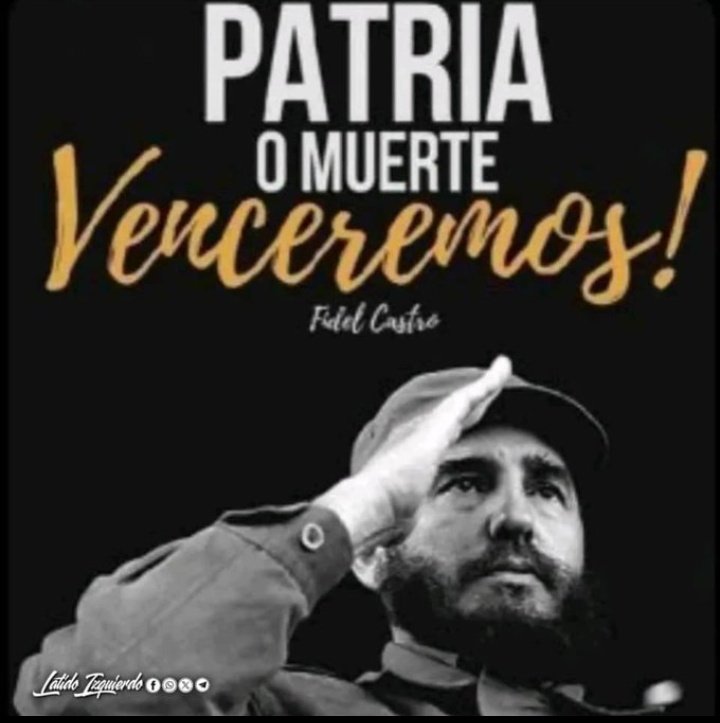 Patria o muerte Venceremos #CubaEstáFirme #DeZurdaTeam