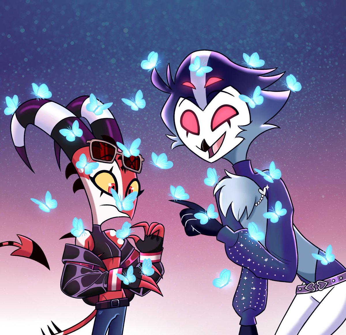 Butterflies 
-
#Stolas #Blitzo #Stolitz #HelluvaBoss #HelluvaBossFanart