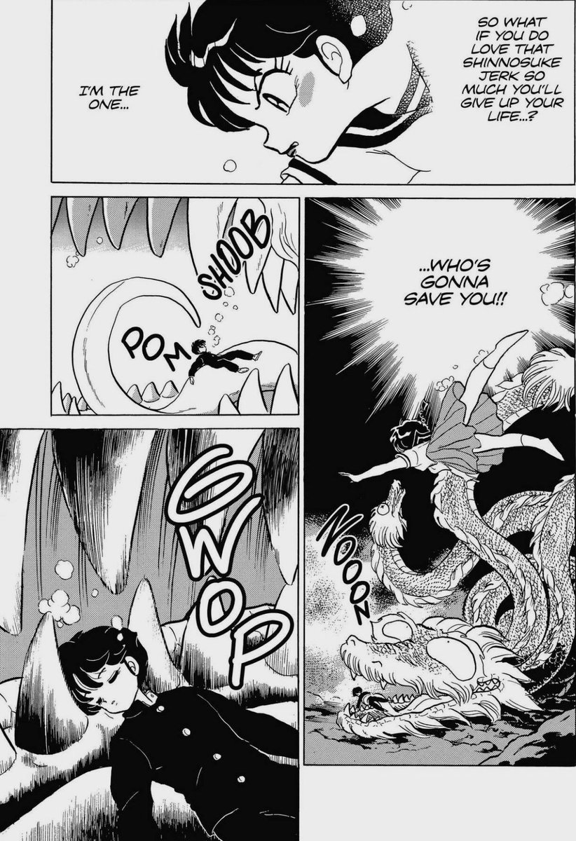 there are so many times when ranma showed his love for akane but this one moment has always been my favorite simply because it showed how his love for akane is not about wanting her with him, it’s simply about her being alive and happy, even if it isn’t with him
