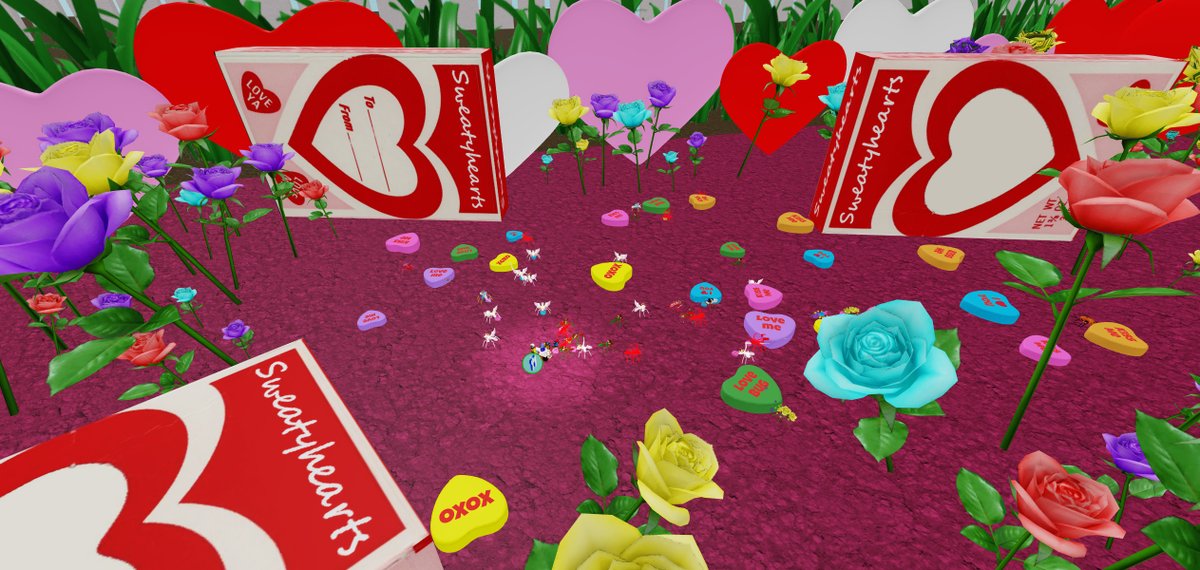 Valentines Update for Ant Colony Simulator
~ Use code VALENTINES2026
~ Valentines Themed event area
~ The Rose Ant is back with 10 quest to obtain the Rose Ant
~ Rose Jello added to shop also
~ New Monthly Leader Boards

#Roblox <a href="/Roblox/">Roblox</a> #RobloxDev <a href="/robloxdevrel/">Roblox Developer Relations</a>