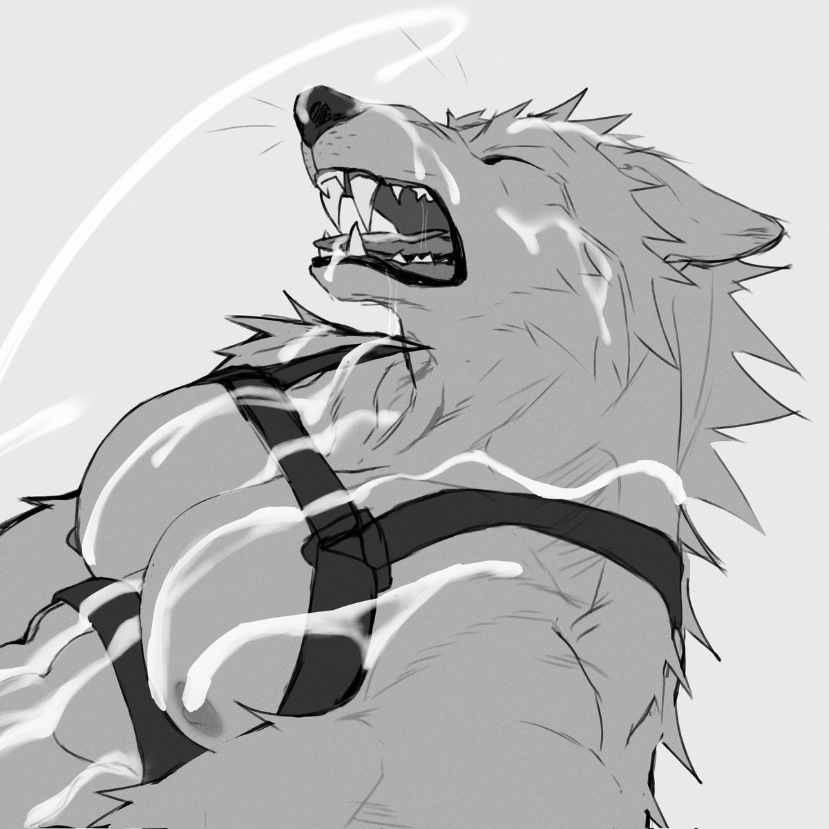 I wanted to doodle wolf expressions. Eventually ending up spilling something