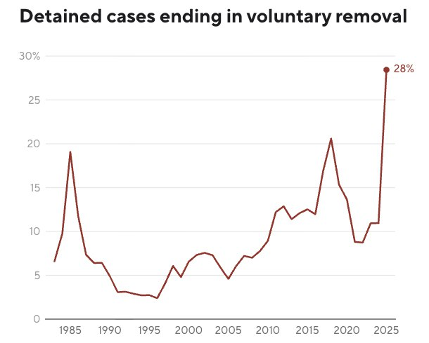 AFpost's tweet photo. A record number of immigration detainees are giving up their cases and subjecting themselves to voluntary removal.

Follow: @AFpost https://t.co/NTtKkfiFjC