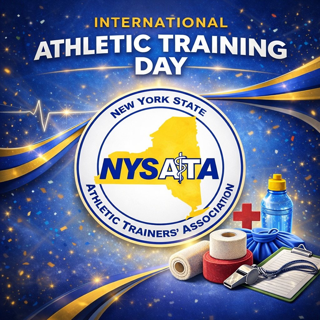 GO_NYSATA's tweet image. Today we celebrate International #AthleticTraining Day and recognize the #athletictrainers who work tirelessly behind the scenes to keep athletes #safe, #healthy, and performing at their best.

#InternationalAthleticTrainingDay #AthleticTrainers #SportsMedicine #AthleteHealth💙💛