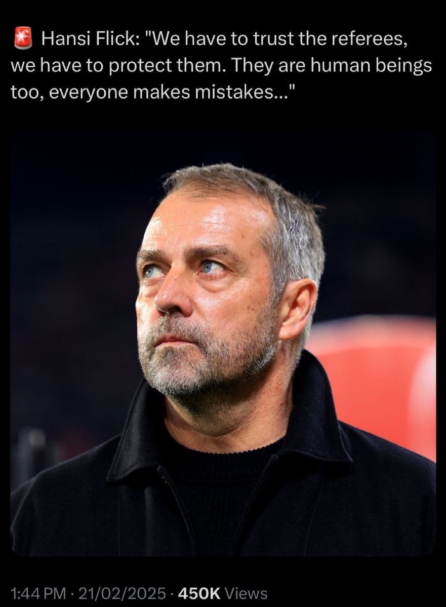 lionelpepssi10's tweet photo. @barcastuff_idn kok marah" sih Flick soal wasit, katanya kita harus menerima kalo mereka juga manusia 😋 https://t.co/7VtDh8bP5H