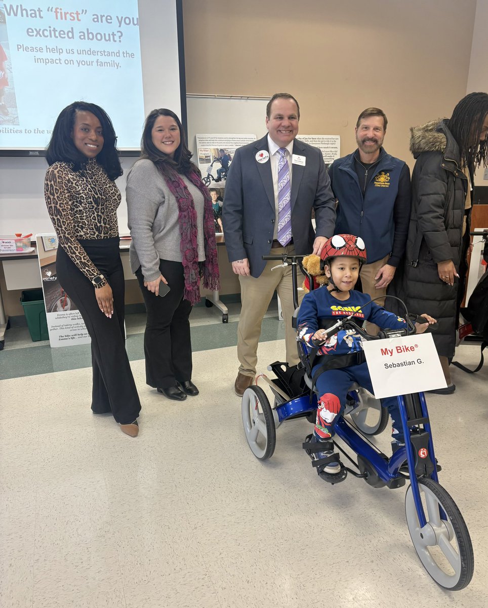 We had a phenomenal day in Walnutport, PA with @cliu_21 &amp; <a href="/Blackburnsmed/">BLACKBURN'S Home Medical Equipment & Supplies</a> presenting 8 adaptive bikes to kids from Carbon &amp; Lehigh Counties. The 8 bikes (worth $20K) were shared with wonderful local children and we were so happy to see the smiles on the @varietykids faces! ❤️ 🚲