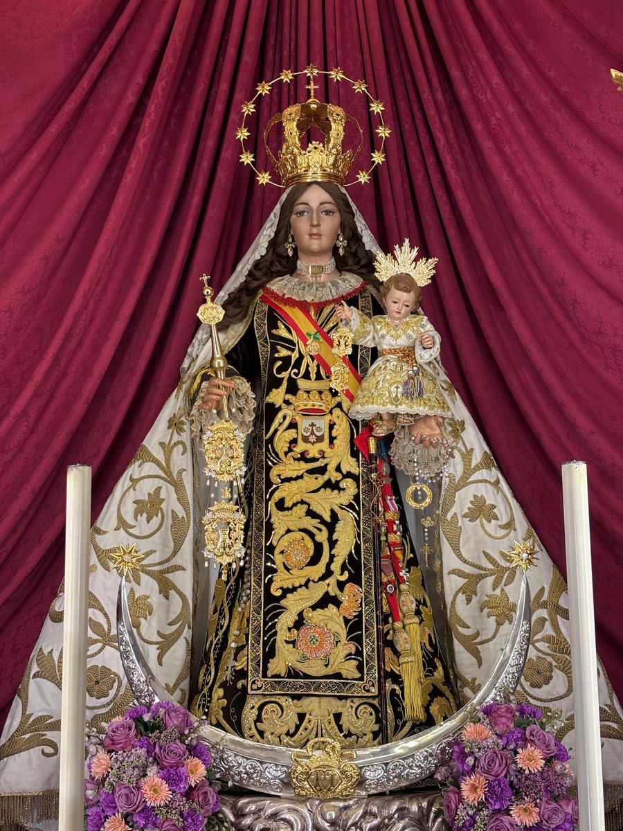 Así luce el Santuario de Nuestra Señora del Carmen para la celebración de los cultos en honor a la Reina del Carmelo con motivo del CII Aniversario de su proclamación como Patrona de la Villa de Rute.