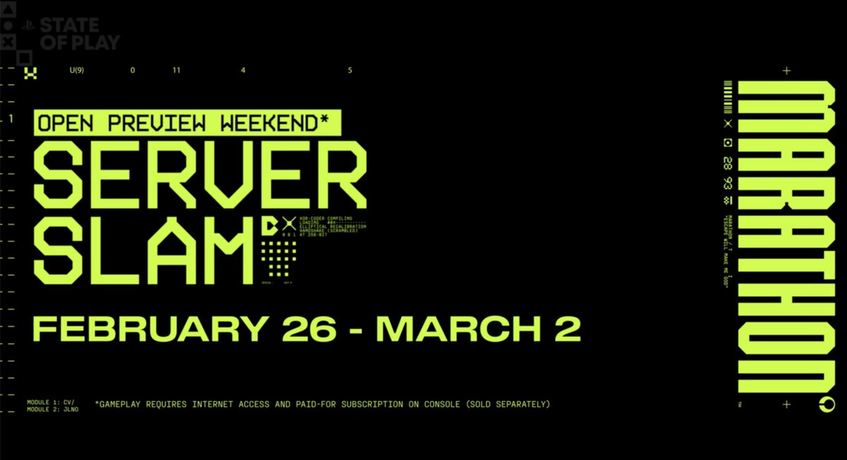 Marathon free to play open beta coming February 26 - March 2