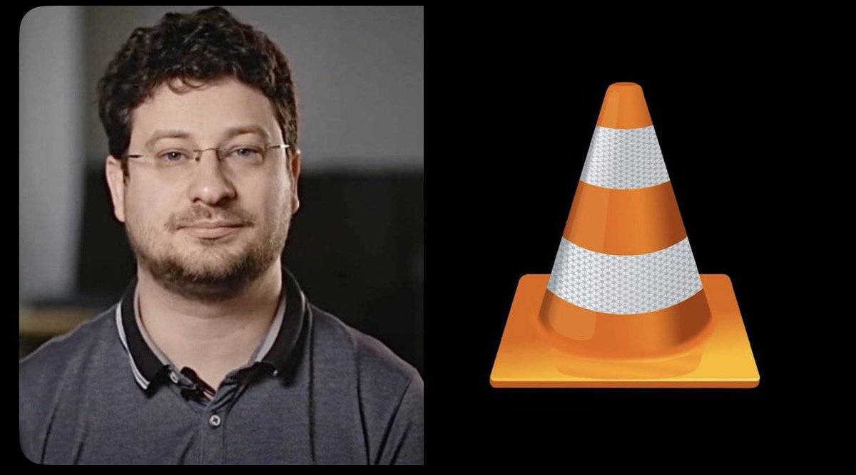RedHatPentester's tweet photo. A reminder that this man  built VLC, rejected massive offers that would have filled it with ads, and still chose to give it to the world completely free.

He even gave us 200% volume without asking for a single coin.

Unlike many “free” apps, VLC does not track users or collect personal data.

VLC isn’t just a player. It can stream videos over networks and convert media files between formats. 

That traffic cone icon? It was inspired by cones collected by students who worked on the project in its early days.

That’s not just a developer ; that’s a legend.