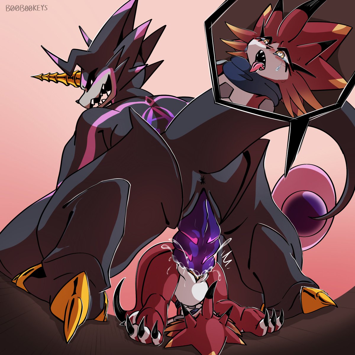 🔞 Comm for @/Gurusu22 
#digimon #oc