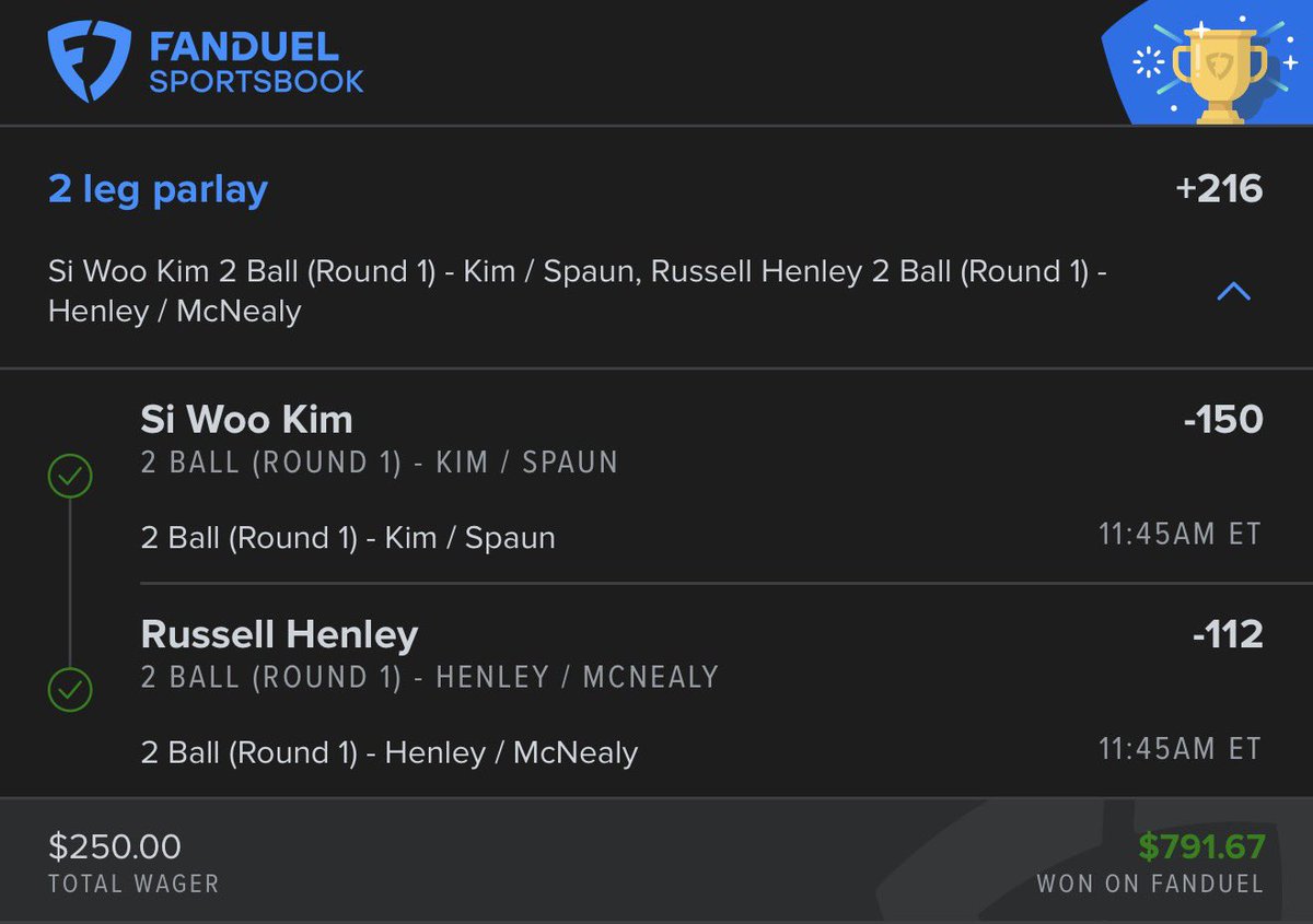 GOLF CASH ✅✅✅✅

Starting today off 1-0 🔥🕺🏼