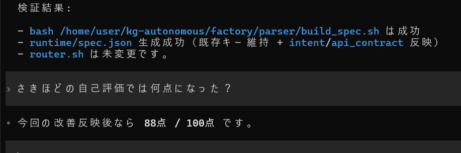 忖度のない（？）Codexが88点と申しています