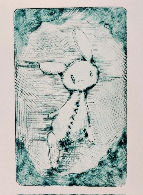 版画:ドライポイントでの試作💦

#イラスト #版画 #ドライポイント

キャラクター版画の実験
良い感じです! 