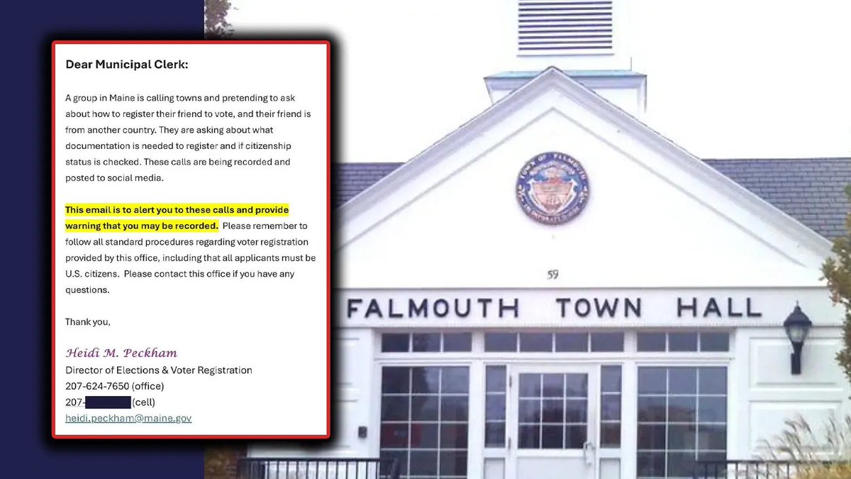 State Officials Warns Municipal Clerks After Independent Journalist Exposed How Easy It Is for Non-Citizens to Vote

Story:
themainewire.com/2026/02/state-…