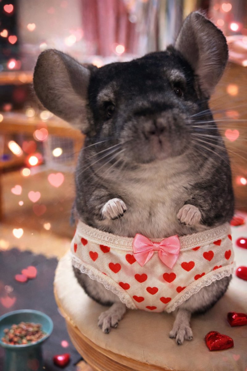 🫶 明日は バレンタイン💌なので 僕たちもはいてみたでち🐹♪ ップップ