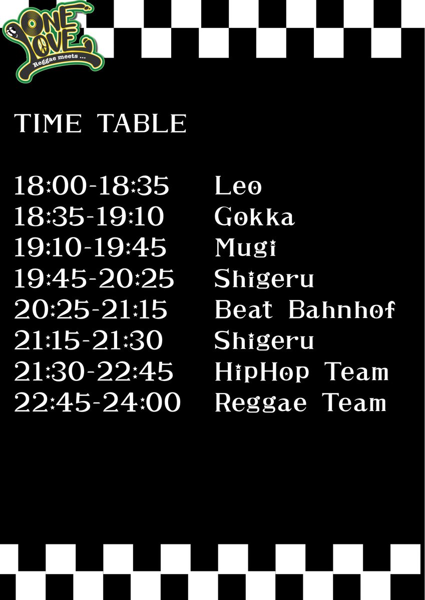nanashi_cd's tweet photo. 明日！
ONELOVE Reggae meets HipHopはレゲエとヒップホップのDJとプロアーティストによるライブ、美味しいフードが揃った楽しいパーティ😚
ライブは6人組SKAバンドのBeat Bahnhof！
フードはかっぽう着姫によるジャークチキン！

場所はNeo Masquerade！
18:00〜24:00でやってます！
詳細は画像みて！ https://t.co/rSSNDcLm7o