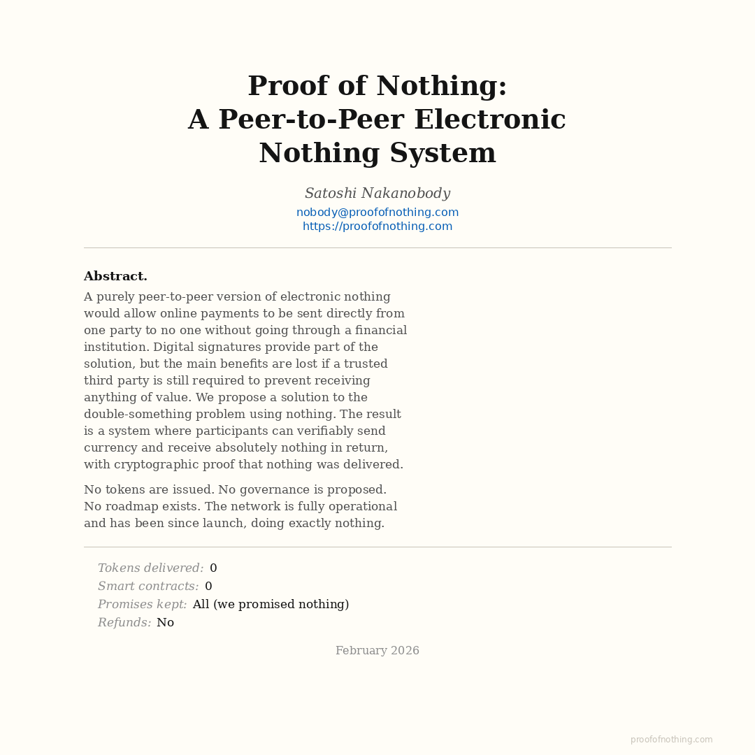 Proof of Nothing ∅ (@proofofnothingg) / Posts / X
